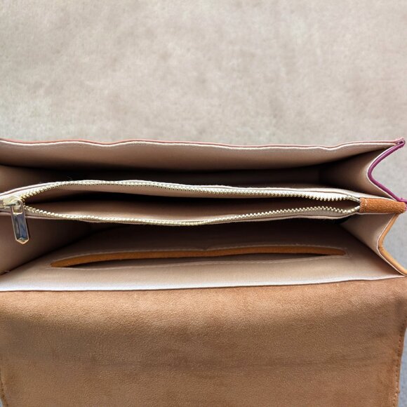 Like New Sam Edelman Madeline Accordion Suede Shoulder Bag - Picture 9 of 9